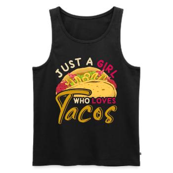 Taco cadeau mexicain pour fille de restauration rapide - Débardeur bio Premium Homme - noir - Devant - Michal (187cm)