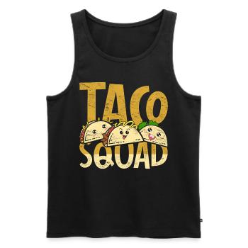 Taco Squad Mexikanisches Fast Food Geschenk Taco - Männer Premium Bio Tank Top - Schwarz - Vorne - AI Model Male 178 light (178cm)