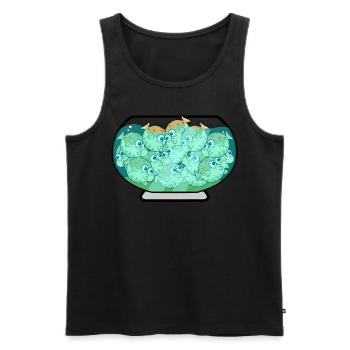 Kugelfisch Aquarium Kugelfische - Männer Premium Bio Tank Top - Schwarz - Vorne - AI Model Male 178 light (178cm)