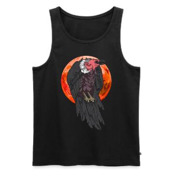 Raubvogel Aasfresser Tier Geschenk Vollmond Geier - Männer Premium Bio Tank Top - Schwarz - Vorne - AI Model Male 178 light (178cm)