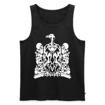 Bird of Prey Skulls Scavengers Gift Vulture - Men's Premium Organic Tank Top - black - Front - AI Model Male 178 light (178cm)