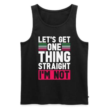 Je ne suis pas hétéro Drôle LGBTQ Abrossexuel - Débardeur bio Premium Homme - noir - Devant - Michal (187cm)