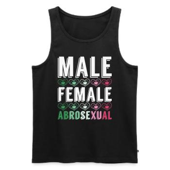 LGBTQIA Gay Pride Month Cadeau Abrossexual - Débardeur bio Premium Homme - noir - Devant - Michal (187cm)