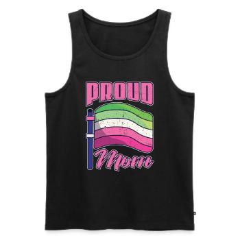 Fière maman Abrossexuelle Cadeau de la fête des mères LGBT - Débardeur bio Premium Homme - noir - Devant - Michal (187cm)