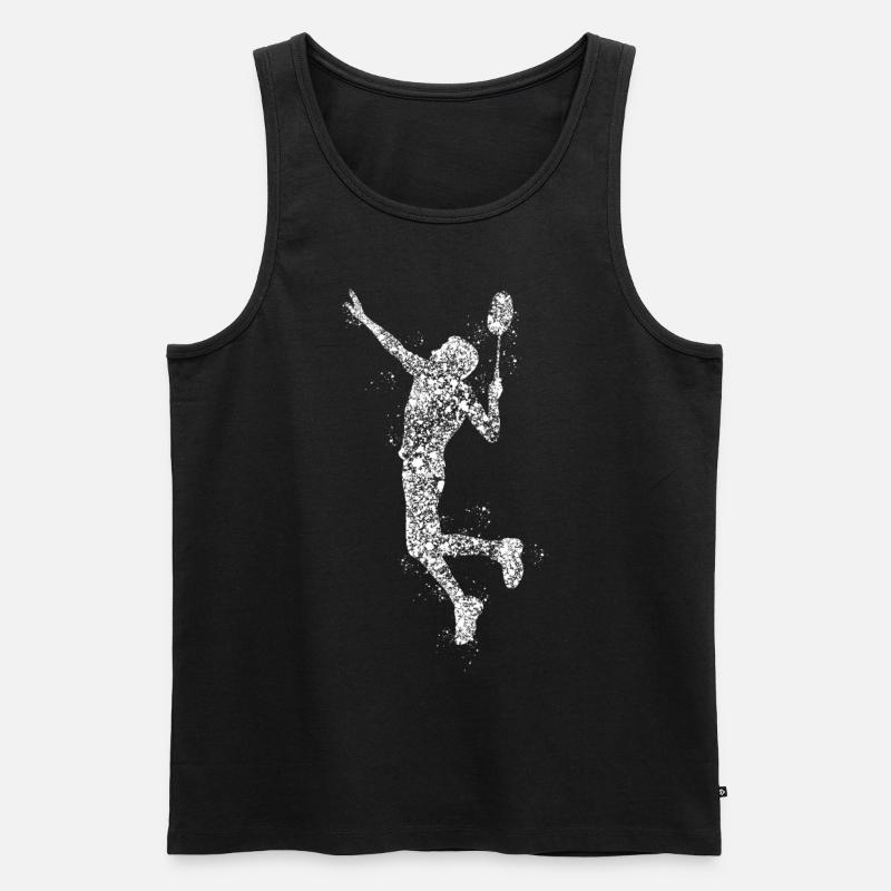Badminton - Männer Premium Bio Tank Top - Schwarz