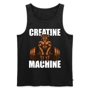 Bodybuilder Fitness Creatine Strongman - Débardeur bio Premium Homme - noir - Devant - AI Model Male 178 light (178cm)