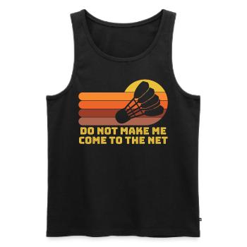 Badminton Badmintonspieler - Männer Premium Bio Tank Top - Schwarz - Vorne - Michal (187cm)