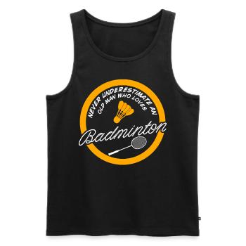 Badmintonspieler Badminton - Männer Premium Bio Tank Top - Schwarz - Vorne - Michal (187cm)