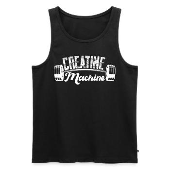Bodybuilder Gym Fitness Strongman - Männer Premium Bio Tank Top - Schwarz - Vorne - Michal (187cm)