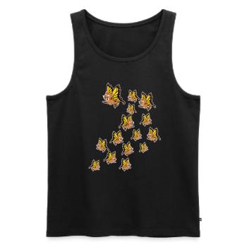 Zoo Tier Geschenk Schmetterling Roter Panda - Männer Premium Bio Tank Top - Schwarz - Vorne - Michal (187cm)