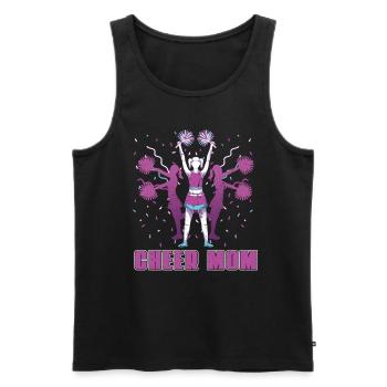 Cheerleader Maman Cadeau de fête des mères Cheerleading - Débardeur bio Premium Homme - noir - Devant - AI Model Male 178 light (178cm)