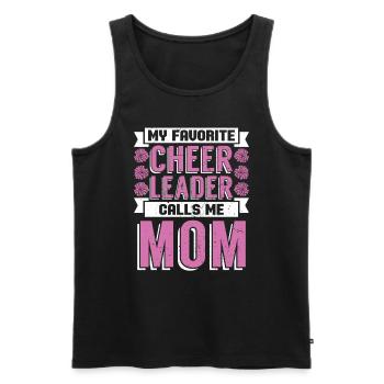 Sport Mein liebster Cheerleader nennt mich Mama - Männer Premium Bio Tank Top - Schwarz - Vorne - Michal (187cm)
