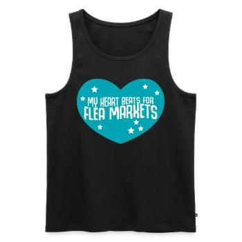 Trödelmarkt Spruch Flohmarkt Händler - Männer Premium Bio Tank Top - Schwarz - Vorne - AI Model Male 178 light (178cm)