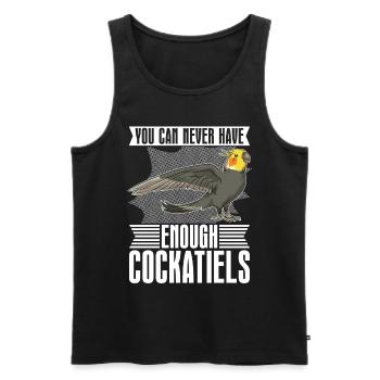 Oiseau Perroquet Cadeau Cockatiel Drôle - Débardeur bio Premium Homme - noir - Devant - Michal (187cm)