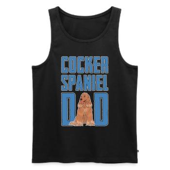Hunde Papa Vatertag Geschenk Cocker Spaniel - Männer Premium Bio Tank Top - Schwarz - Vorne - Michal (187cm)