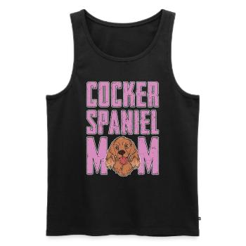 Cocker Spaniel Maman Fête des mères Cadeaux Chiens - Débardeur bio Premium Homme - noir - Devant - AI Model Male 178 light (178cm)