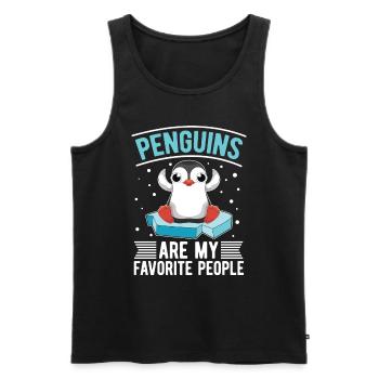 Zoo animal antarctique cadeau d’oiseau drôle de pingouin - Débardeur bio Premium Homme - noir - Devant - Michal (187cm)