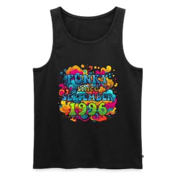 Funky Geburtstag: September 1996 - Psychadelic - Männer Premium Bio Tank Top - Schwarz - Vorne - Michal (187cm)