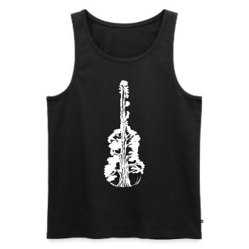 Guitar Music Tree Nature Guitarist - Men's Premium Organic Tank Top - black - Front - Michal (187cm)