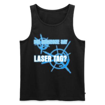 Lasertag Lasergame Laser Tag Laserdrom - Men's Premium Organic Tank Top - black - Front - AI Model Male 178 light (178cm)