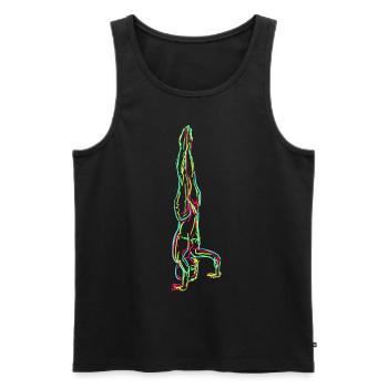 Handstand Graphic Gymnastics Gymnast - Men's Premium Organic Tank Top - black - Front - AI Model Male 178 light (178cm)