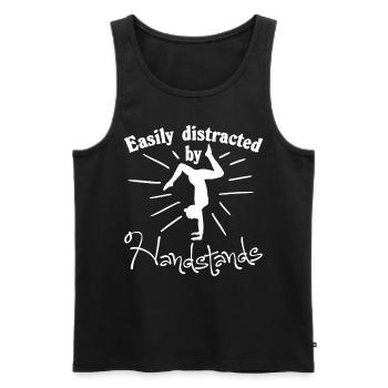 Handstand Turnen Turnerin - Männer Premium Bio Tank Top - Schwarz - Vorne - AI Model Male 178 light (178cm)