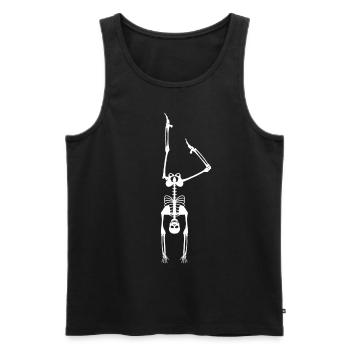 Handstand Skelett - Männer Premium Bio Tank Top - Schwarz - Vorne - AI Model Male 178 light (178cm)