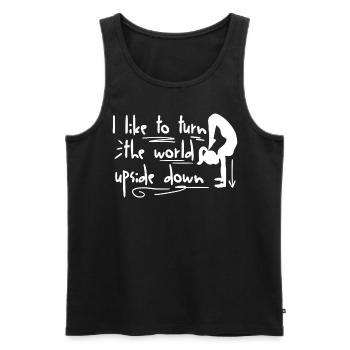 Handstand Mädchen Turnen - Männer Premium Bio Tank Top - Schwarz - Vorne - AI Model Male 178 light (178cm)
