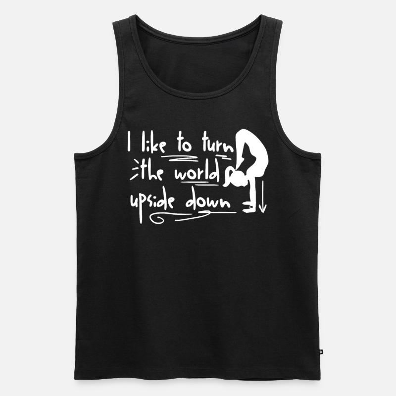 Handstand Mädchen Turnen - Männer Premium Bio Tank Top - Schwarz