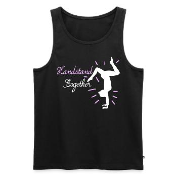 Handstand Sport Turnen - Männer Premium Bio Tank Top - Schwarz - Vorne - AI Model Male 178 light (178cm)