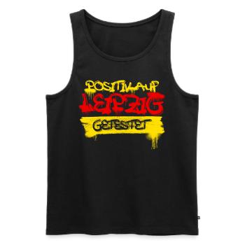 Leipzig Leipziger Sachsen Ostdeutschland - Männer Premium Bio Tank Top - Schwarz - Vorne - AI Model Male 178 light (178cm)
