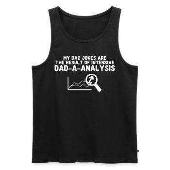 Joke Father Jokes - Men's Premium Organic Tank Top - black - Front - AI Model Male 178 light (178cm)