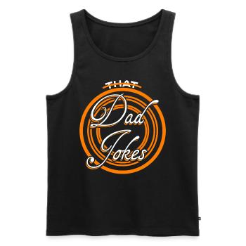 Joke Father Joke Jokes Dad - Men's Premium Organic Tank Top - black - Front - AI Model Male 178 light (178cm)