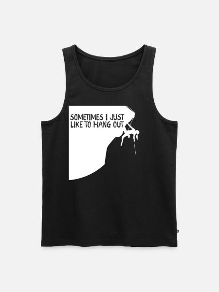 Climbing Mountain Hiking Bottle - Men's Premium Organic Tank Top - black