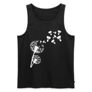 Pusteblume Federball - Männer Premium Bio Tank Top - Schwarz - Vorne - Michal (187cm)