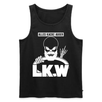 Trucker LKW-Fahrer Lastwagen LKW - Männer Premium Bio Tank Top - Schwarz - Vorne - Michal (187cm)