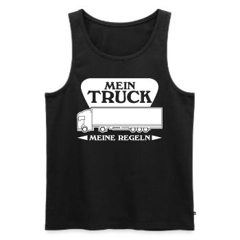 Lastwagen LKW - Männer Premium Bio Tank Top - Schwarz - Vorne - Michal (187cm)