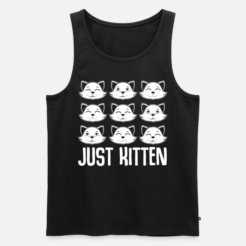 Cute Cats - Männer Premium Bio Tank Top - Schwarz