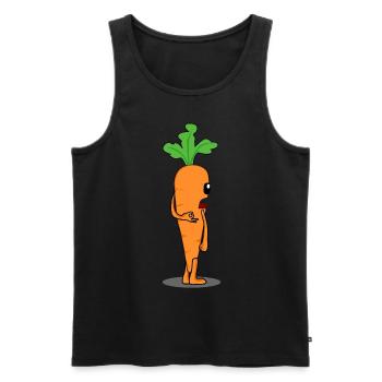 Carrot Reingeschaut Carrots - Männer Premium Bio Tank Top - Schwarz - Vorne - Michal (187cm)