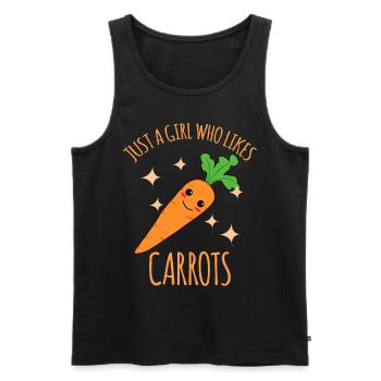 Carotte Fille Carottes - Débardeur bio Premium Homme - noir - Devant - AI Model Male 178 light (178cm)