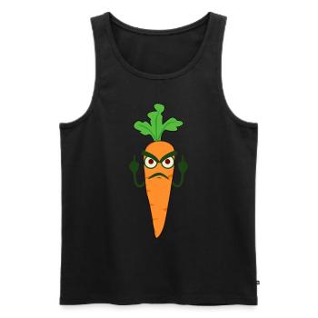 Grumpy Carrot - Männer Premium Bio Tank Top - Schwarz - Vorne - Michal (187cm)