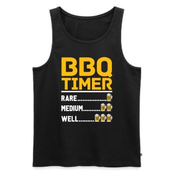 BBQ Bier trinken Männer Geschenk Lustiges Grillen - Männer Premium Bio Tank Top - Schwarz - Vorne - Michal (187cm)