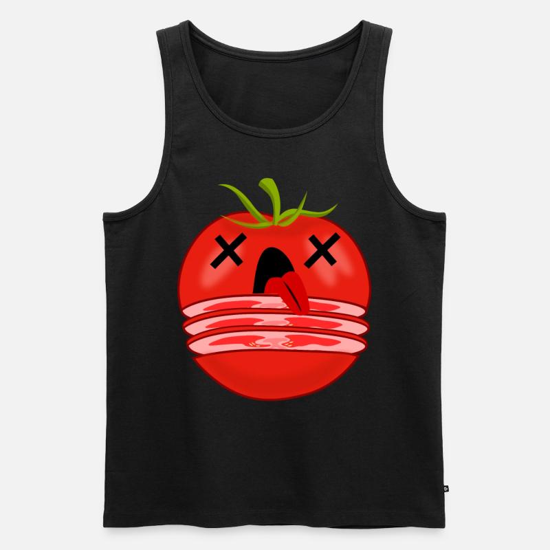 Tomato Cut Tomatoes - Männer Premium Bio Tank Top - Schwarz