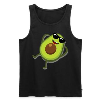 Avocado with Sunglasses Avocados - Men's Premium Organic Tank Top - black - Front - Michal (187cm)