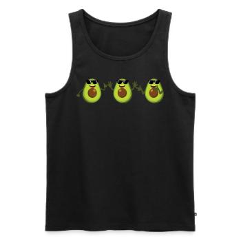 Avocado Dancing Avocados - Men's Premium Organic Tank Top - black - Front - Michal (187cm)
