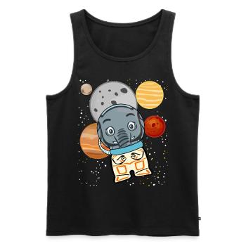 Elephant in Space Astronomy Elephants - Männer Premium Bio Tank Top - Schwarz - Vorne - AI Model Male 178 light (178cm)
