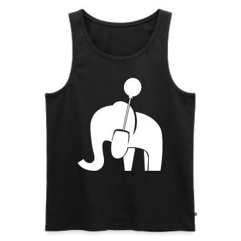 Elephant with Balloon Elephants - Männer Premium Bio Tank Top - Schwarz - Vorne - AI Model Male 178 light (178cm)