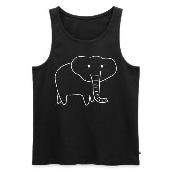Elephant - Männer Premium Bio Tank Top - Schwarz - Vorne - AI Model Male 178 light (178cm)