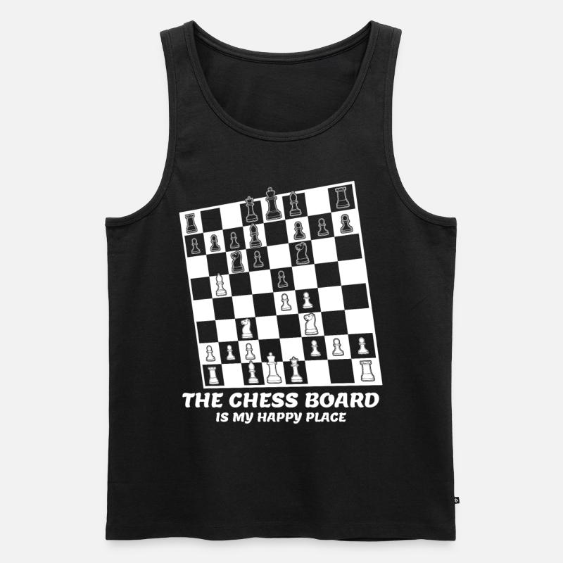 Chess Pieces - Männer Premium Bio Tank Top - Schwarz