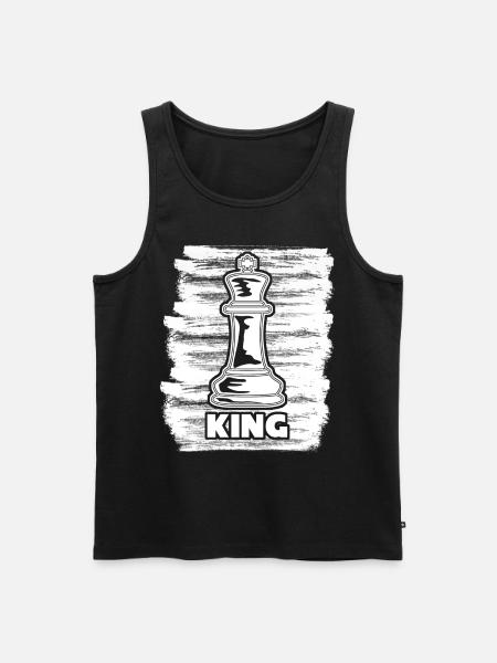 Chess Board King - Men's Premium Organic Tank Top - black